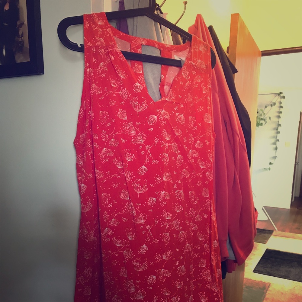 Orange dandelion print dress from old navy